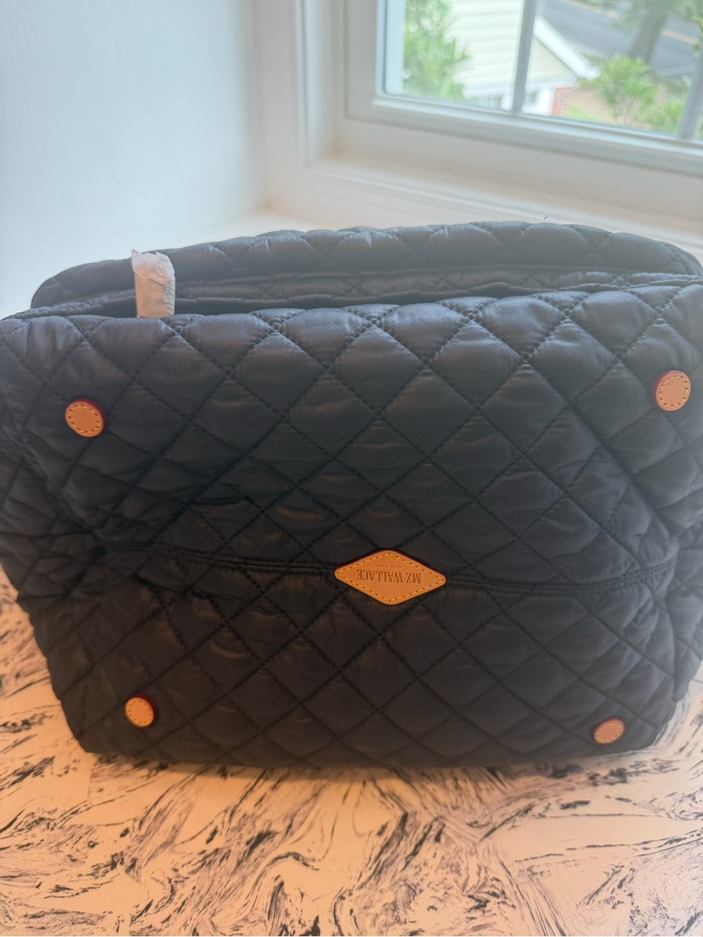 MZ Wallace Quilted Navy Metro Tote - Picture 8 of 14